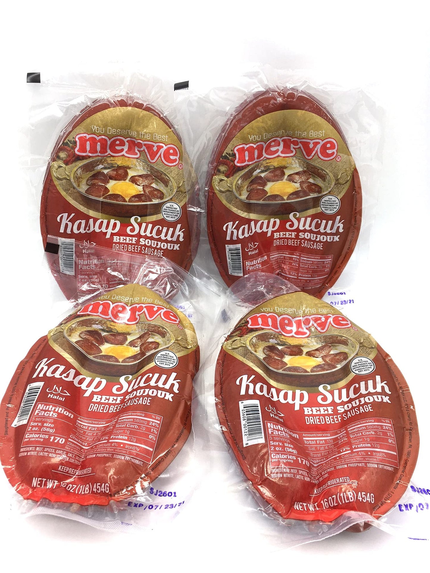 Merve Butcher Halal Beef Sausage (Kasap Sucuk) 1lb (4)