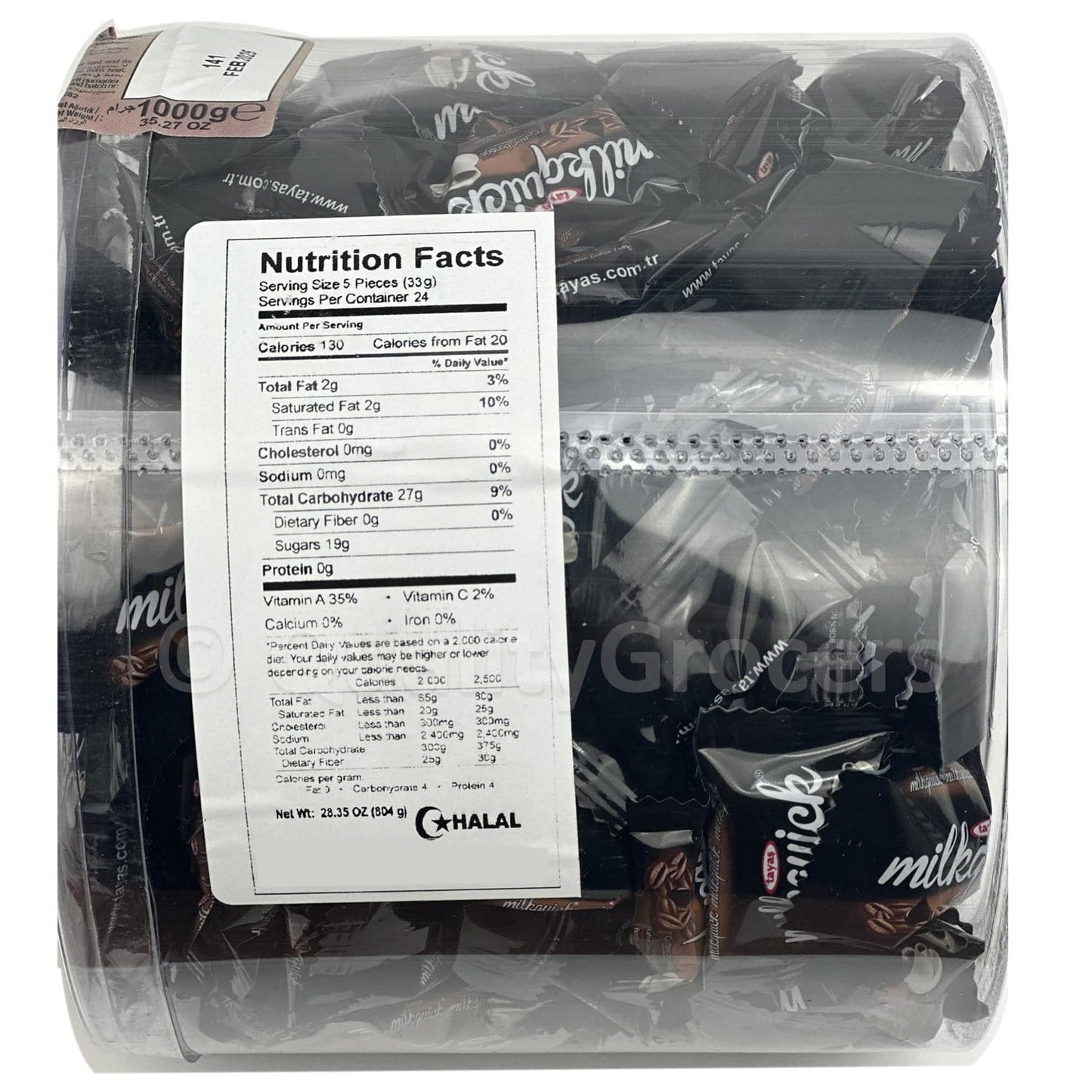 Tayas Milkquick Coffee Candy, Individually Wrapped Turkish Hard Coffee Candy, Coffee Bonbon With Coffee Filling, 1000 gram, 35.27 ounce