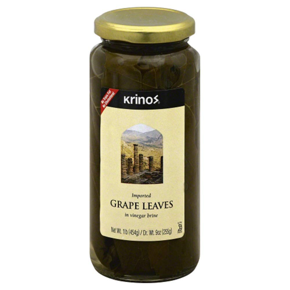 Krinos Foods Inc Imported Vine Leaves, 16-Ounce (Pack of 4)