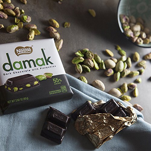Nestle Damak Dark Chocolate with Pistachios, 2.46 Ounce