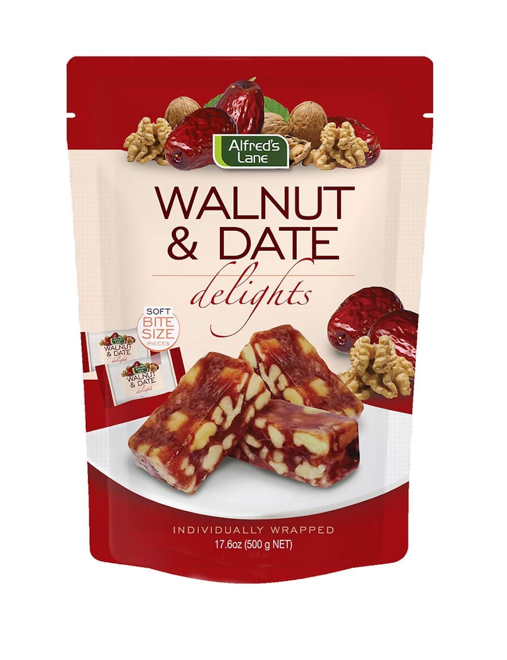 Alfred's Lane Walnut & Date Delights, 17.6 Ounce (3 Pack)