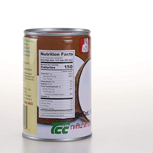 Chaokoh Coconut Milk 24 Pack - Creamy Non Dairy Milk, No Preservatives or Artificial Flavors, Canned Coconut Milk (13.5 Oz per Can)
