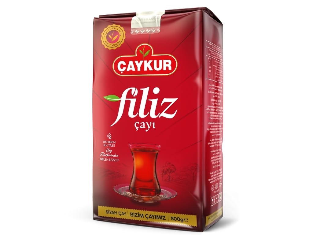ÇAYKUR Filiz Black Tea, First Harvest Golden Tips, Loose Leaf Premium Tea, Rich & Distinctive Flavor 500g / 17.6 Oz