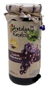 Antalya Grape Molasses, Traditional Turkish Uzum Pekmezi, 21.8 oz (620g), Natural Sweetener