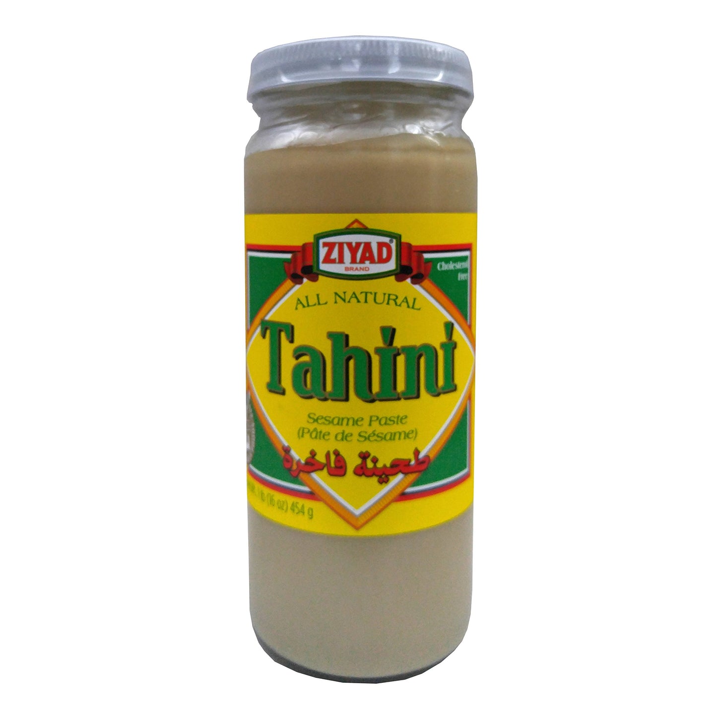 Ziyad Tahini Paste, Ground Sesame Seed Paste, 16 oz (Pack of 12), Smooth and Creamy, Essential for Hummus, Middle Eastern Cuisine