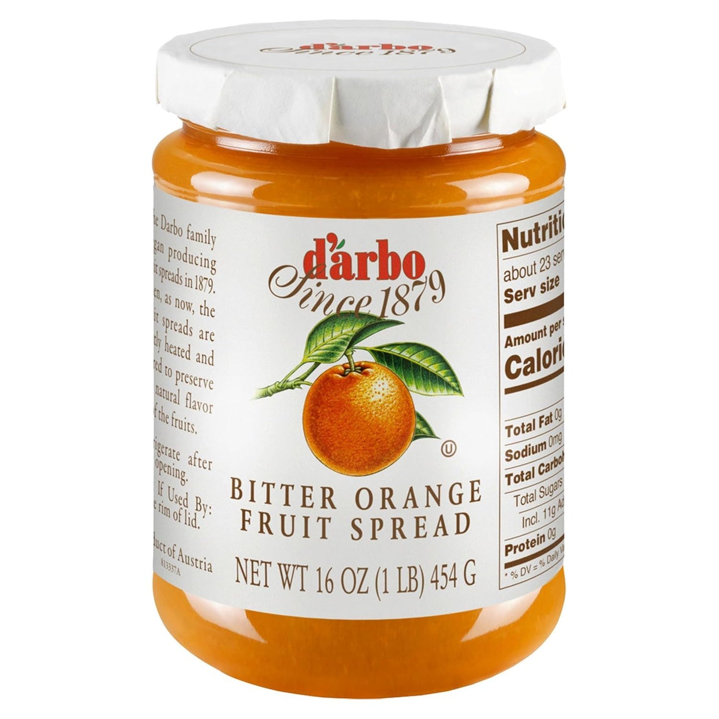 D'Arbo Bitter Orange Fruit Spread Marmalade Preserve 16 Oz. X 2 Jars