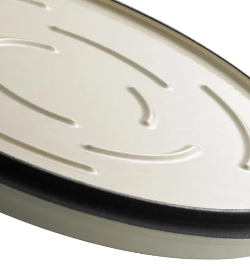 Trmontinaa 4-Quart and 6-Quart Enameled Cast Iron Round Dutch Ovens, 2-Pack (White)