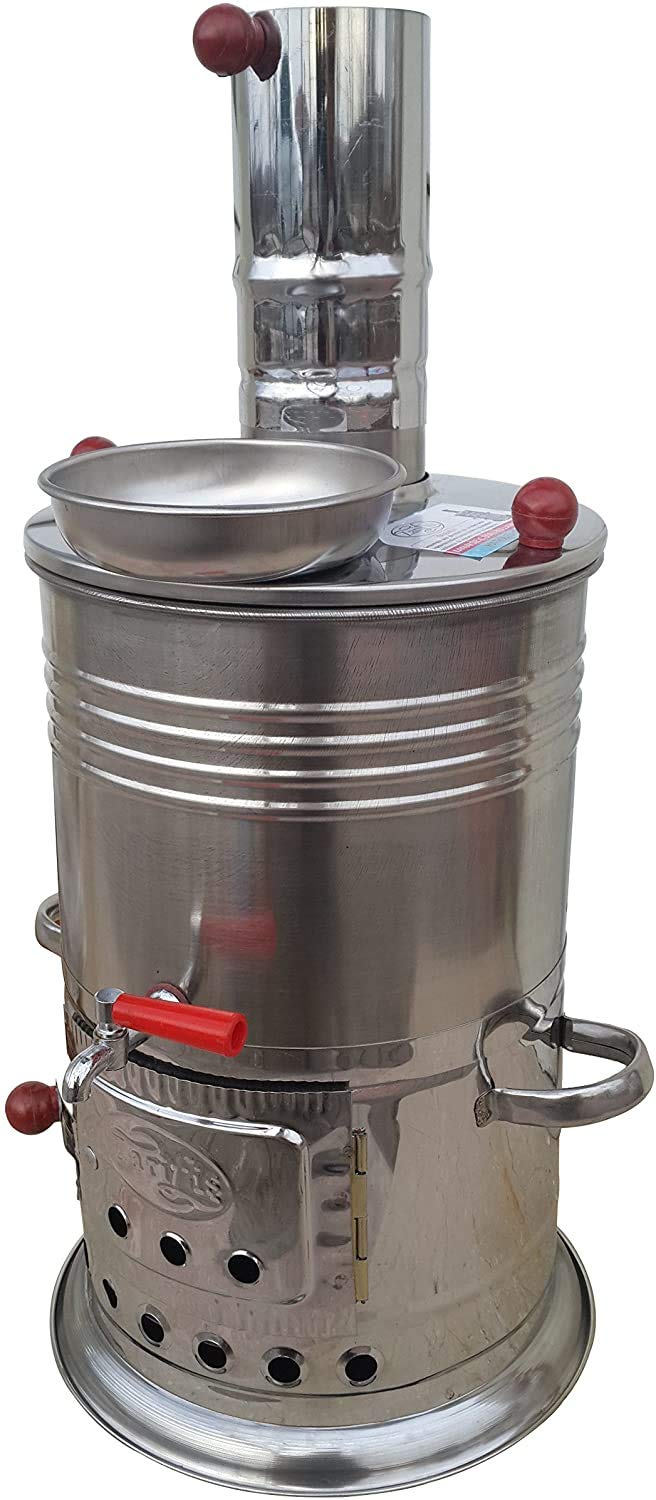 Samovar Charcoal Water Heater 4l /150 Oz Boat Camping Hiking Hunting Kettle BBQ