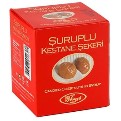 Kafkas Candied Chestnuts in Syrup 500g - Traditional Turkish Kestane Sekeri - Authentic Turkish Sweet