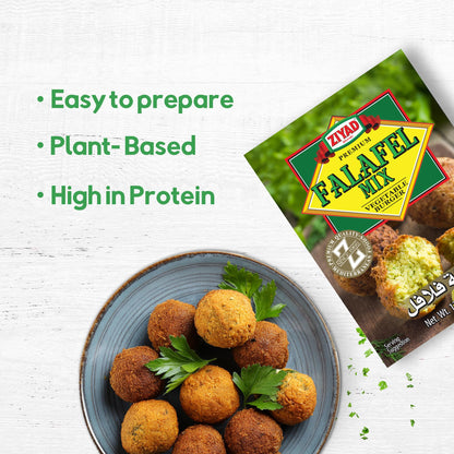 Ziyad Falafel Dry Mix, Gluten-Free, Vegan, Non-GMO, No Additives, No Preservatives, Great for Making Veggie Burgers and Snacks