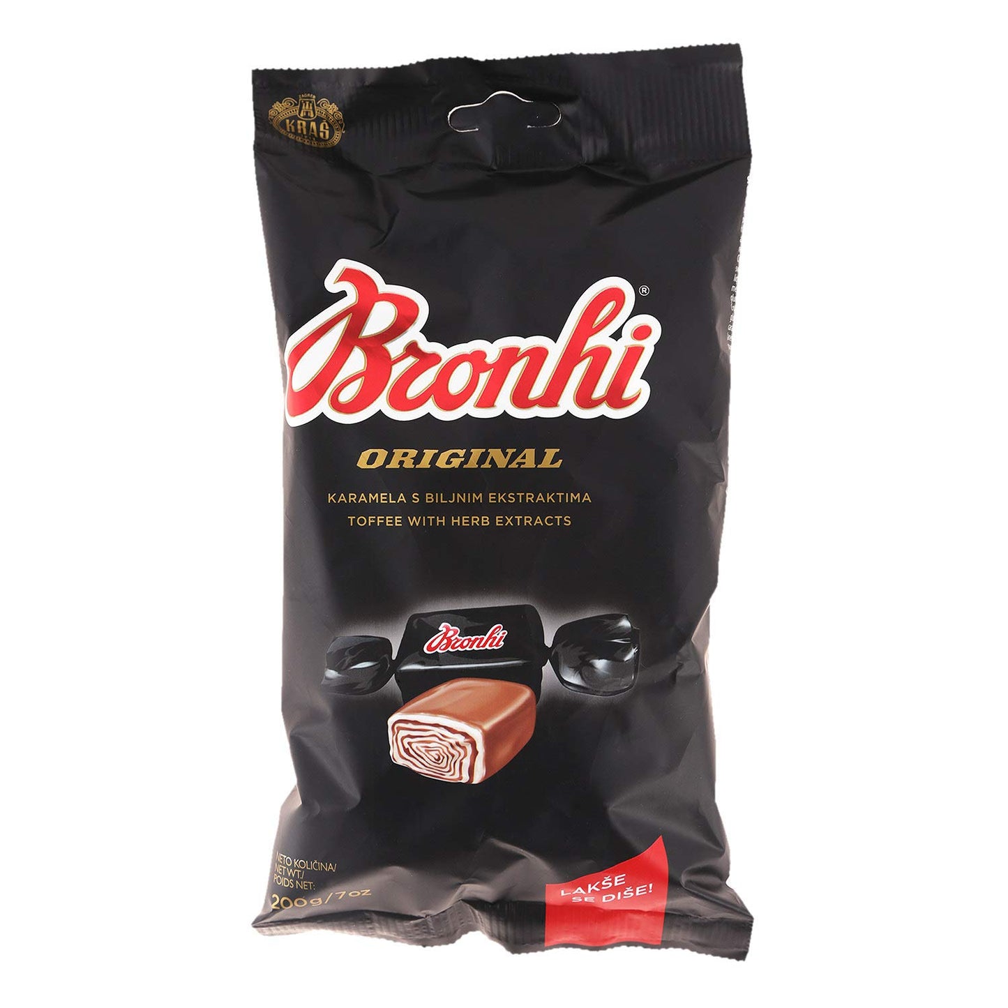 Kras Bronhi Toffee with Herb Extracts 200 gr (Bronhi lakse se dise), Pack of 2