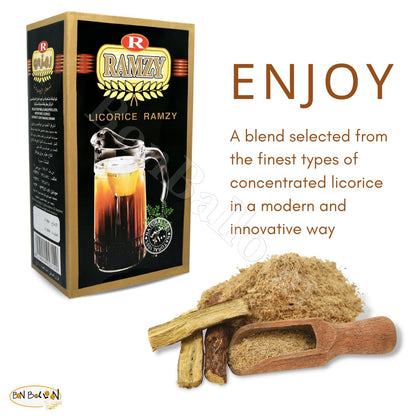 bonballoon 100 Organic & Natural Pure Fine Premium Licorice Ramzy Ready To Mix Drink Raw Glycyrrhiza Glycyrrhizin Glabra Egyptian Tea Herbal Spices Herbs (1Pack = 7.05oz 200gm)