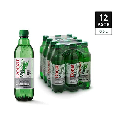 BEST MOMENT Magnesium Water - Naturally Sparkling, 500mg Magnesium in 500ml, 12x0.5L Bulk Pack