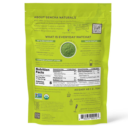Sencha Naturals Organic Matcha Powder Authentic Japanese Origin - First Harvest, 1 oz Tin