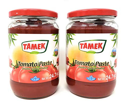 Tamek Tomato Paste Double Concentrate (2 Pack, Total of 1400g)