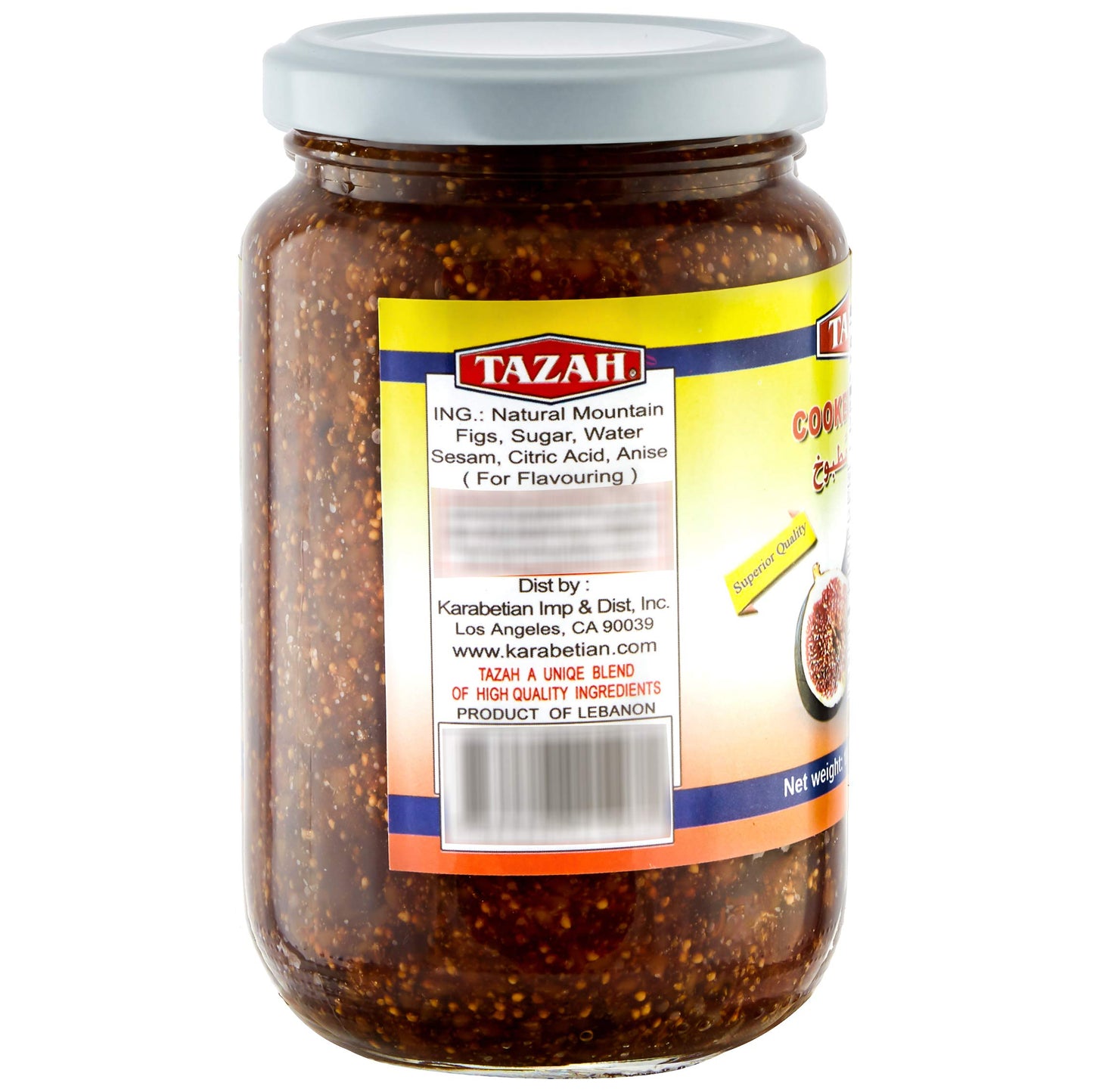 Tazah Cooked Fig Jam 16 Ounce