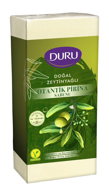 Duru Traditional Hand Made Vegan Olive Oil Bar Soap, Pack of 5