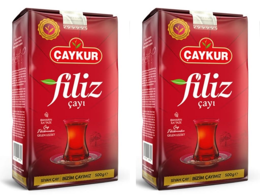 ÇAYKUR Filiz Black Tea, First Harvest Golden Tips, Loose Leaf Premium Tea, Best Flavor 500g / 17.6 Oz (Pack of 2)