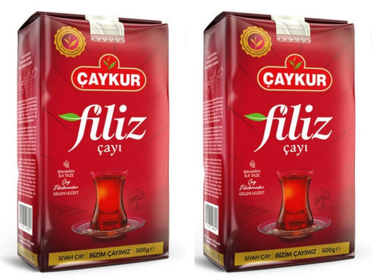 ÇAYKUR Filiz Black Tea, First Harvest Golden Tips, Loose Leaf Premium Tea, Best Flavor 500g / 17.6 Oz (Pack of 2)