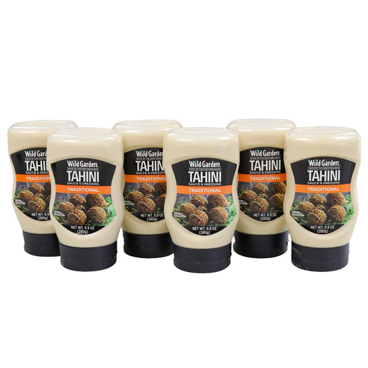 Wild Garden Tahini Sauce & Dressing, Traditional, 9.9 Ounce Easy Squeeze Bottle (Pack of 6)