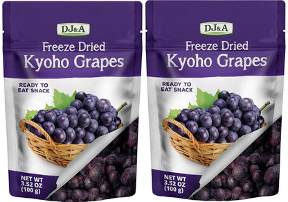 Kyoho Grapes Freeze Dried , Ready to Eat Snack, NON-GMO 3.52 Oz(100g) (Pack of 2)