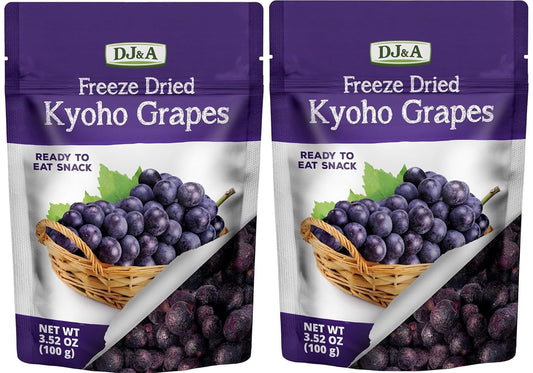 Kyoho Grapes Freeze Dried , Ready to Eat Snack, NON-GMO 3.52 Oz(100g) (Pack of 2)