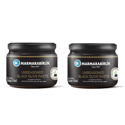 Marmarabirlik, Black Olives Spread, Turkish Olive Paste & Tapenade, Gourmet Mediterranean Flavor, Sandwiches, Crackers, Appetizer, Dips & Salads, Vegan, Kosher, Halal