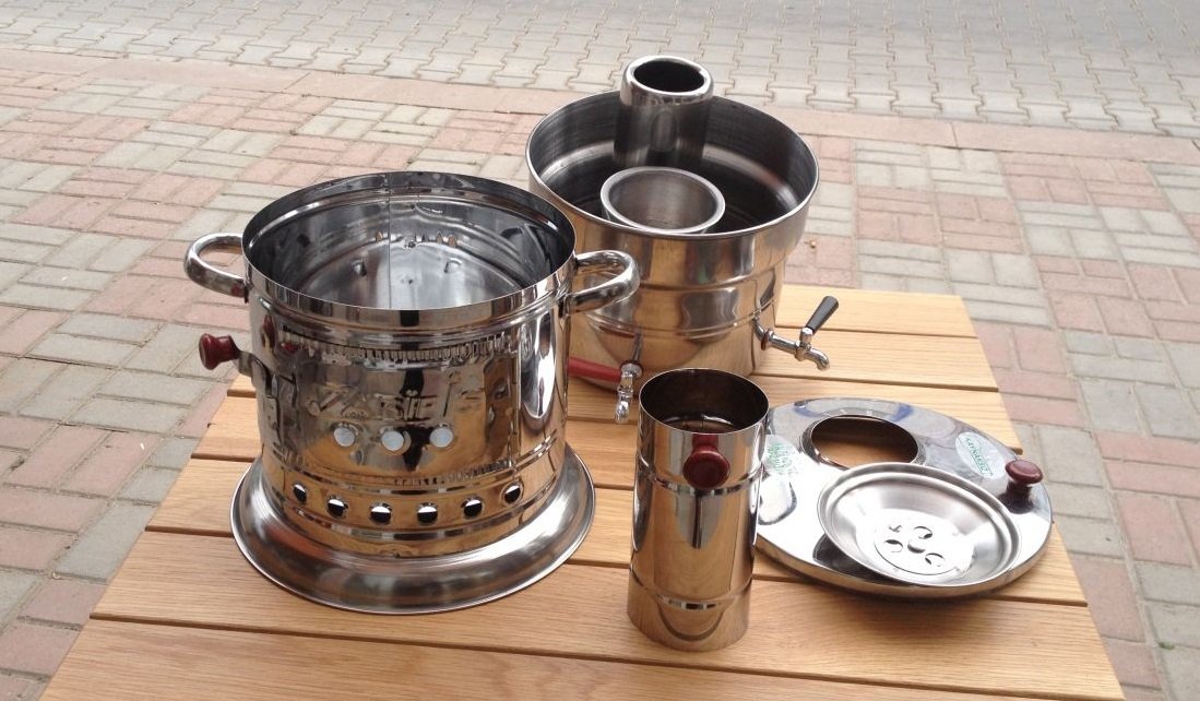 Samovar Free Energy Water Heater TEAPOT INCLUDED 4l /150 Oz Semaver Samavar Boat Camping Hiking Hunting Yachting Tea Kettle Urn Tea-urn BBQ