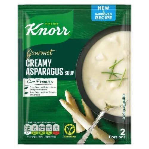 Knorr Gourmet Creamy Asparagus Packet Soup Mix 49g, Pack of 3 (3x1.73oz) Irish recipe