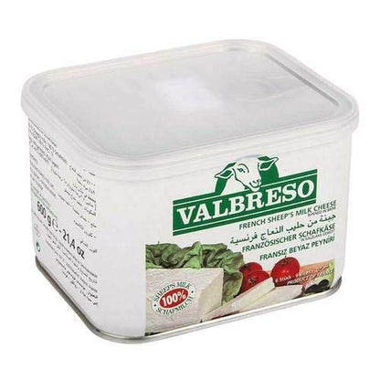 Valbreso French Sheep Feta Cheese, Easy-Open Tin, 21.4oz Halal) PACK of 3