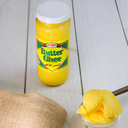 Ziyad Pure Ghee Clarified Butter, Paleo and Keto-Friendly | Lactose and Casein Free | Shelf-Stable, Spreadable, High-Heat Cooking, Roasting, Sautéing, Baking, Coffee,