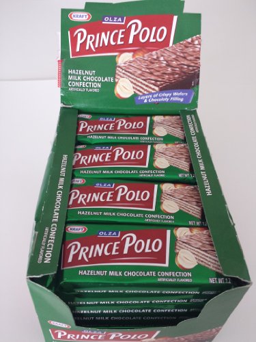 PRINCE POLO HAZELNUT MILK CHOCOLATE CONFECTION 32 BARS  BY KRAFT FOODS