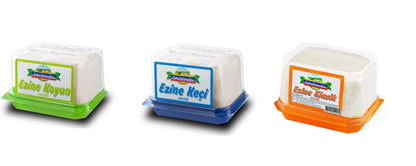 Tahsildaroglu 1 Cow's Milk 1 Goat Milk's 1 Sheep's Milk Ezine Feta Cheese (3 pack total 1050gr)
