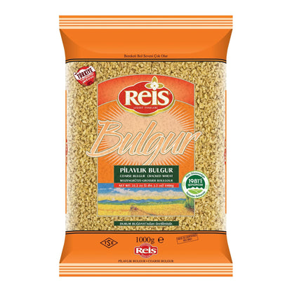 Reis Coarse Bulgur, Wheat Berries, Bulgur Wheat for Pilafs, Meals & Soups, Healthy Pantry Staples, Turkish Grocery Foods, High Fiber & Protein Cereal, Whole Grain Bag, Vegan, Halal