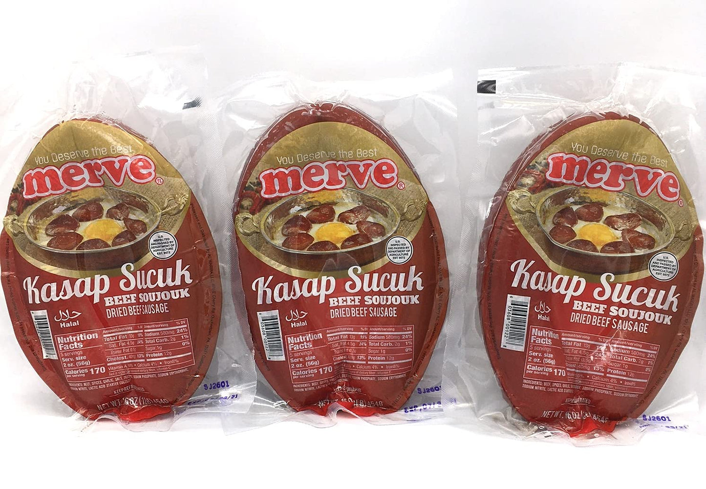 Merve Butcher Halal Beef Sausage (Kasap Sucuk) 1lb (3)