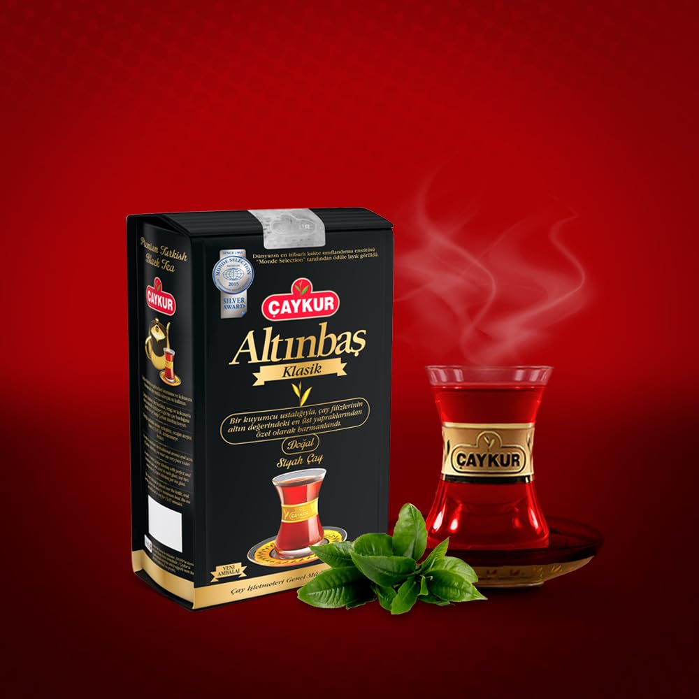 ÇAYKUR Altınbaş Golden Tips, Premium Gourmet Black Tea, Loose Leaf, Strong Tea Buds, Rich Aroma 500g / 17.6 Oz