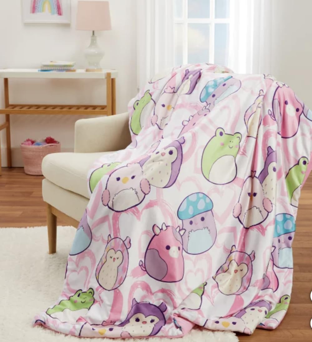 Squishmallows Snuggle Throw 50" x 70"