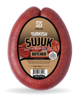Moda Butcher Turkish Style Halal Sujuk, Handcrafted Beef Sausage