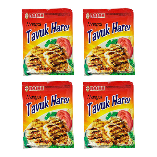 Basak Turkish Style Grilled Chicken Seasoning Tavuk Harci 2.1 Oz (60g) - Species and Condiments - Turkey (4 Pack)