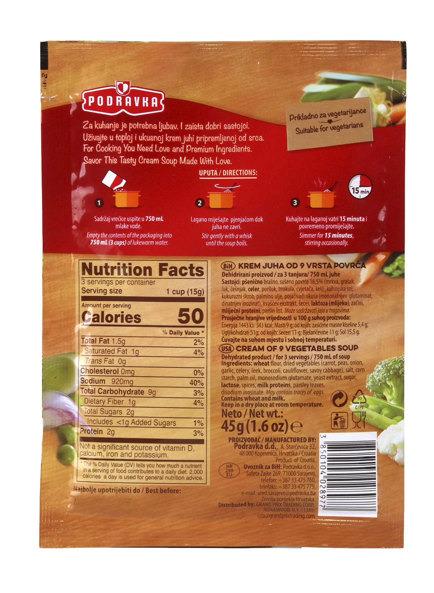 Podravka Cream Of 9 Vegetables Soup
