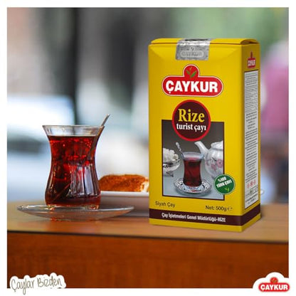 ÇAYKUR Premium Turkish Black Tea Bundle, Filiz, Caycicegi, Altinbas & Rize, Traditional Loose Leaf Black Tea, Set of 4 each 500g / 17.6 Oz