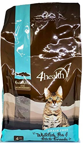 Tractor Supply Company 4health , Grain Free Whitefish Pea Potato Turkey, Adult Dry Cat Food, 4 lb. Bag