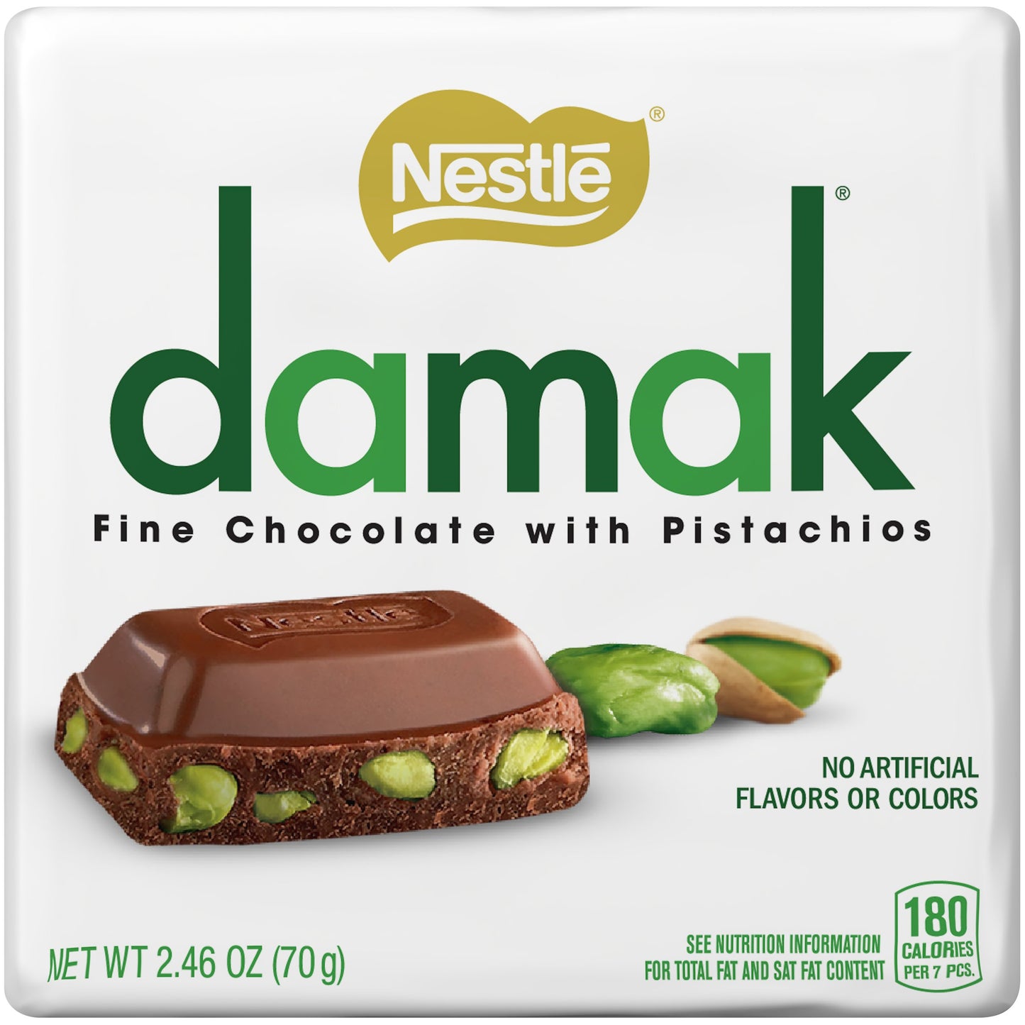 damak Chocolate with Pistachios, 12 Count