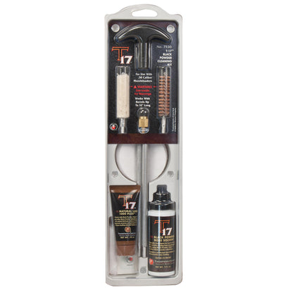 Thompson Center T17 Pro Hunter Accessory Kit and Muzzleloader Cleaning Kits with Bore Cleaner, Breech Plug Grease, Jag, and Round Cleaning Patches for Muzzleloader and Black Powder Rifle Maintenance