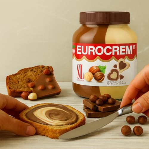 Eurocrem Hazelnut Milk and Cocoa Spread 800g