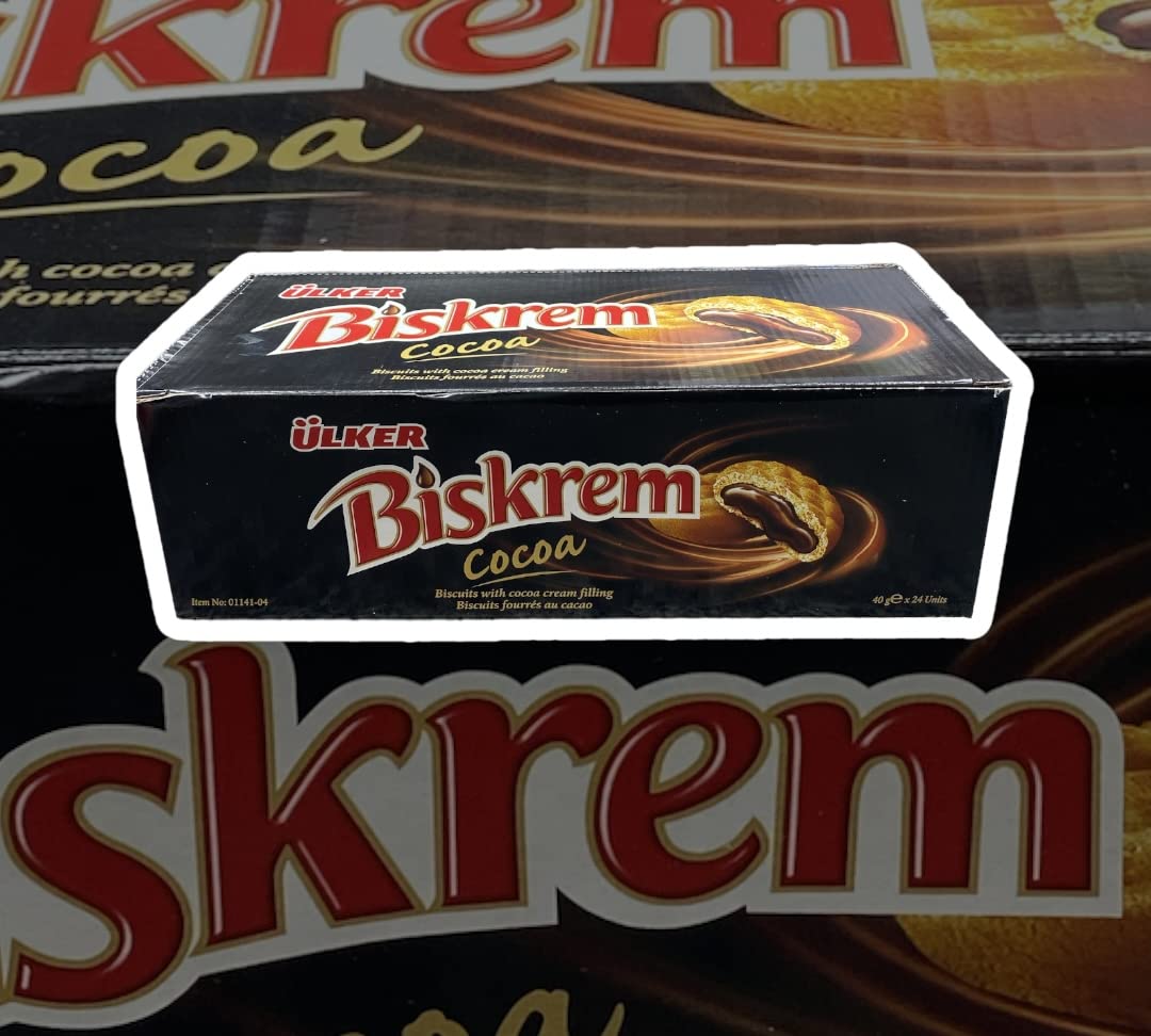 Biskrem Cocoa[Biscuits With Cocoa Cream Filling][Pack of 24]
