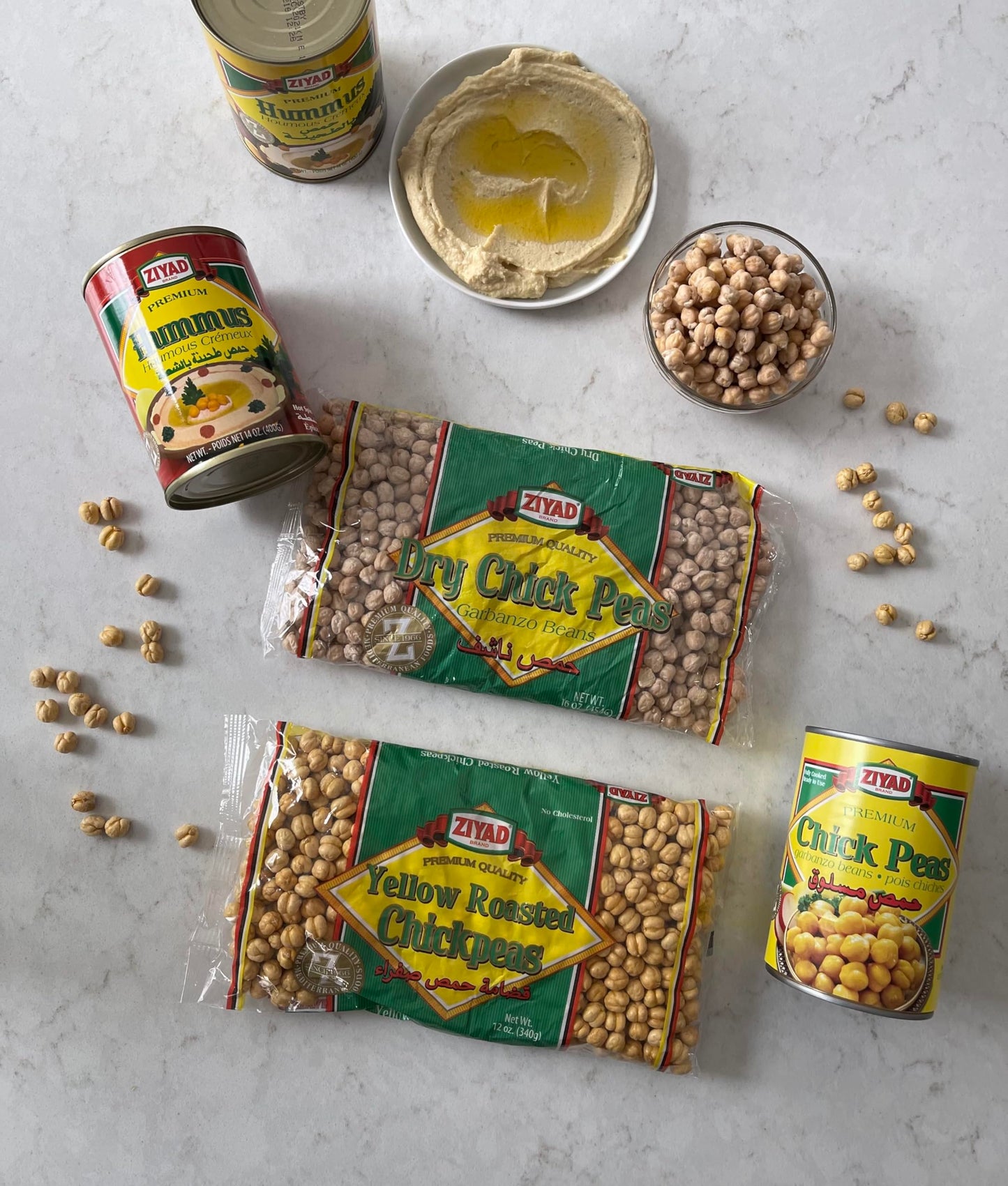 Ziyad Dry Chickpeas, Garbanzo Beans, Ancient Grains, No Additives, No Preservatives, Great Source of Protein, 32 Oz
