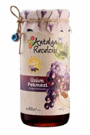 Antalya Grape Molasses, Traditional Turkish Uzum Pekmezi, 21.8 oz (620g), Natural Sweetener
