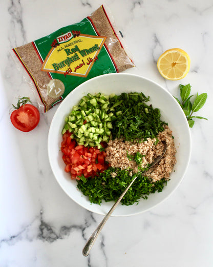 Ziyad Wheat Bulgur – Fiber-Rich Whole Grain, Nutty Flavor & Chewy Texture – Ideal for Tabbouleh, Kibbeh, Curries, Soups & Salads – Easy 30-Minute Prep, Vegan