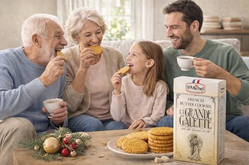 St. Michel La Grande Galette French Butter Cookies, 1.3 Pounds